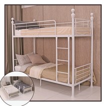 리빙힙 제미니이층침대 2층침대 철제침대 철재침대 매트리스포함, 제미니 이층침대 화이트프레임 + 포켓매트리스 2개