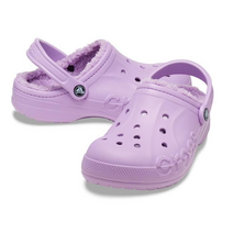 크록스 겨울 털 슬리퍼 털신 205969-5Q5 바야 라인드 오키드