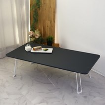 트리팜 PET 무광 오브제 라운드 접이식테이블 특대형 1200 x 600 mm, 인디고블루