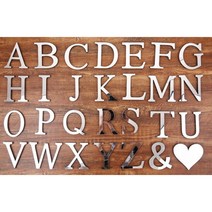 대형 알파벳 스티커 간판 로고 이니셜 스티커 셀프 인테리어 장식 소품 이벤트 용품, 하트 - 1개