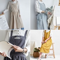 매일입고싶은원피스앞치마 꽃꽃이 전인화 정유미 입는 광목 애견미용사 장금이 조끼형 앞치마, A타입/그린, 1개