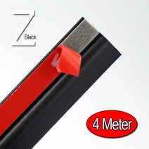 세차용품 투명 z형 자동 고무 씰, 01 4M Black