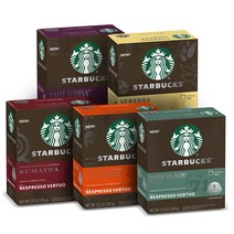 네스프레소 버츄오 스타벅스 캡슐 커피 버라이어티 팩 5박스 (총 40캡슐) Starbucks Capsules for Nespresso Vertuo