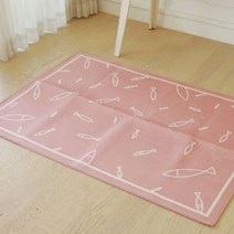 피쉬 반평러그 핑크