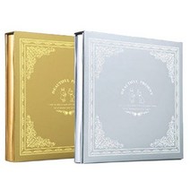 베스트원 양장 금은볼트 미니 사진 웨딩 돌 포토 앨범 8W134F16, 실버, 1개