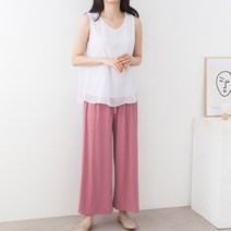 자체제작 빅사이즈 와이드 밴딩바지 아이스 냉장고 팬츠 99사이즈 핑크 여름 냉감 신축성 스판