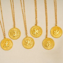 [알로하골드] 24k 이니셜 코인 순금 목걸이 3.75g