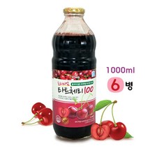 엘뉴트리 타트 체리 원액 NFC 착즙 쥬스 100% 몽모랑시 채리 주스 멜라토닌 음식 비타민 베타카로틴 복용법 먹는법 직구 터키산, 6병, 1000ml