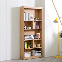 내츄럴감성 북카페 5단 가성비 책장 튼튼한가구 세트, 메이플