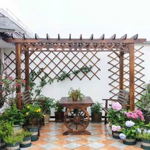 아파트 공원 쉼터 정자 조립식 휴게공간 3x2x2m 주택, 탄화 풀 세트 3m 3m 2.4 높이