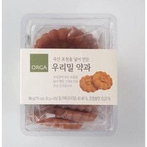 ORGA 사무실간식 탕비실 어린이집 영양간식 주전부리 군것질 국산 조청우리밀 약과 180g, 2개
