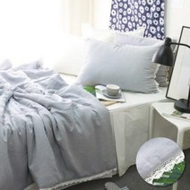 아트박스/메종텍스타일 벨라 레이스 린넨 텐셀 여름이불 단품 SS 그레이