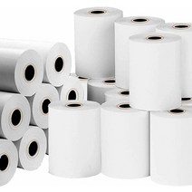 Coopaty 5.7cm x 15.2m2 1/4인치 50피트 열 영수증 페이퍼 롤 금전 등록기 및 POS용 50롤, 100 Rolls