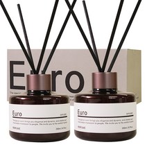 유로 진짜 디퓨저 200mlx2개실내 화장실 인테리어+섬유리드10개, 블랙베리앤베이