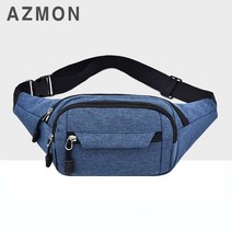 AZMON 심플 무지 옥스퍼드 힙색 가방 0.13kg 경량 28cm x 14cm x 10cm, {
