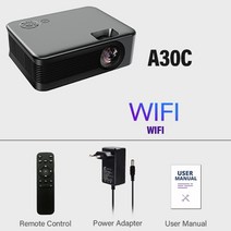 무선 미니 빔프로젝터 스마트 핸드폰 캠핑용 빔프로젝터 mini aun a30c pro smart tv box 홈 시어터 시네마 미러 폰 led 비디오 홈 4k 비디오 30, 협력사