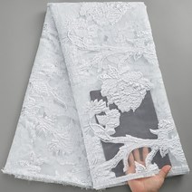 원단 부재품 SJD 레이스 최신 프랑스 브로케이드 아프리카 자수 조직 결혼식 SewA2100, 13.1Party Dresses Lace - 5 야드