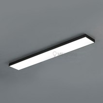 [산본문화조명] 엣지 아크릴 주방등 LED 60W (3 Color) 주방등 일자등 싱크대조명, 블랙(전구색상:하얀빛)