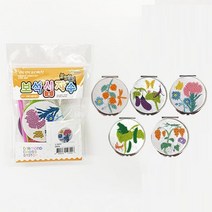 복지관수업 보석십자수 손거울 꾸미기 취미생활 취미용품 diy재료 방과후수업 DIY, 1개, 초충도꽃