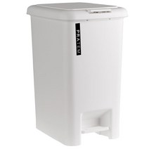 프라템 프리미엄 페달 휴지통 10 L, 화이트, 1개