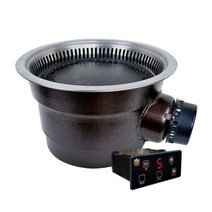 전기 상업용 무연 로스타 바베큐 고기 숯불 삼겹살, 1500W 표준 구성+테이블 다리 4개