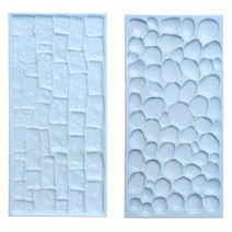 2개/대 나무 껍질 벽돌 Bakeware 도구 식품 학년 실리콘 질감 주방 액세서리 케이크 장식 퐁당 금형, A