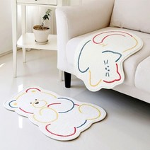 복스마켓 +[복스마켓]+_ 미끄럼방지패드 싱크대매트 인테리어매트 욕실발판 발닦개 레인매트, option__ 크레용 곰냥이 발매트 러그 욕조매트, option__ 냥이
