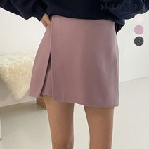 [머스트비] 여성 베이직 뒷밴딩 트임 큐롯팬츠