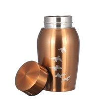 강아지 고양이 유골함 250ML 스테인레스 스틸 애완 동물 Urns 개 고양이 새 화장 유골 상자 장례식 사랑 콜, 04 Gold