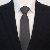 더번 솔리드 그레이 자동 슬림 넥타이