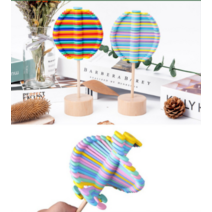 스트레스 해소 무지개 스틱 스피너 힐링 우드 장난감 키덜트 토이 장식용, C