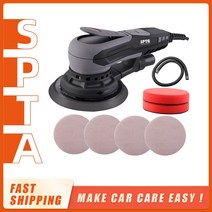 SPTA 폴리셔패드 SPTA폴리셔 광택기 증류기 UTRAI 무작위 궤도 샌더 전기 디지털 디스플레이 속도 컨트롤러 사포가 있는 샌딩 폴리셔, 2.5.0mm Random Orbital - 220 볼