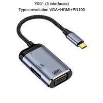 썬더볼트 독 서피스독 ryra 4k thunderbolt usb c 허브 usb 3.1 type-c 허브가있는 어댑터 3.0 2.0 tf sd 리더 슬롯 pd for, y001
