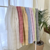 527 탐나요 체크 리플 시어서커 원단 5종, 마쭈, 블랙