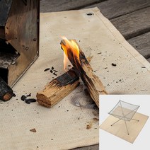 라이프랩 캠핑 사각 방염 매트 캠핑 화로대 방염 시트 화재예방 바비큐 그릴 매트 B 100CM