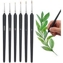 수채화 붓 유화 면상필 경사 6개 세트 화필 극세 수묵화 아크릴 필 극세면 상필 도장 그림의 극세 프라모델 도장 필 puresino 세부 일본 직배송, 6 사이즈