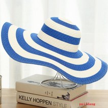 puildaug 여름 차양 모자 흑백 줄무늬 큰 가장자리 해변 모자 선 스크린 태양 모자 밀짚 모자 여성 여름