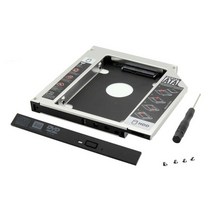 외장cd롬 dvd DVD 디비디 cd drw 외장 ODD cdrom odd 컴퓨터 플레이어 리더기 9.0 9.5 12.7mm hdd 알루미늄 sata iii 하드 드라이브 캐디, 9.5mm 두께, 알류미늄
