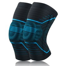 데일리 무릎보호대 등산 역도 헬스 무릎관절 니슬리브 관절보호 골프 농구 스포츠 런닝 쿠션 스쿼트 2개 1세트, 푸른색