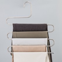 스테인레스 5단 바지걸이 옷장정리 옷정리 인테리어, 1개, 흰색