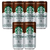 스타벅스 더블샷 에스프레소&크림 커피, 200ml, 6개입