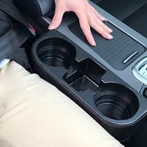 프리미엄 차량 틈새 수납 사이드포켓 차량용품사이트 차수납포켓 운전석조수석사이수납 차량용테이블 식탁, 2)차량용고급컵홀더(브라운)