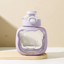 Onenine 빨대 배불뚝이 자녀 생고비 휴대용 플라스틱 물컵 CP-793DM, 퍼플