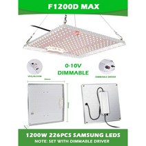 식물 수경재배기 LED 성장 조명 800W SM LM281b 다이오드 조용한 팬리스 전체 스펙트럼 PPFD 빛 5x5FT 커버리지 채소 및 개화, [11] F1200D MAX, [02] EU