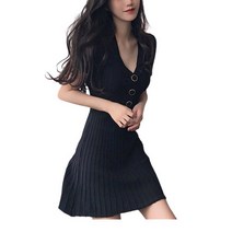 리더퀸 1-O-31 여성원피스 기본핏 반팔원피스 골지원피스 원피스 반팔 미디원피스