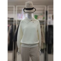 SI 사이드웨이 카라 버튼 니트 SFU129600IV