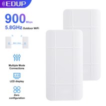 공유기 Edup 무선 브리지 라우터 5.8g 장거리 와이파이 리피터 야외 3-5km, 브리지 5.8g 쌍