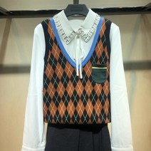 브이넥나시니트 형과 신 여성의류 가을 정 품격 핏아우터 베스트 조끼 2619537737