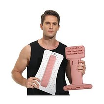 Magic Back Support Back Stretching Device Back Massager for Bed & Chair & Car Multi-Level Lumbar Sup, White Pink_Acupuncture lumbar, 1개