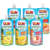 Dole 돌 워터젤리 6종 130mlx20개, 1개, 복숭아10개+파인애플10개